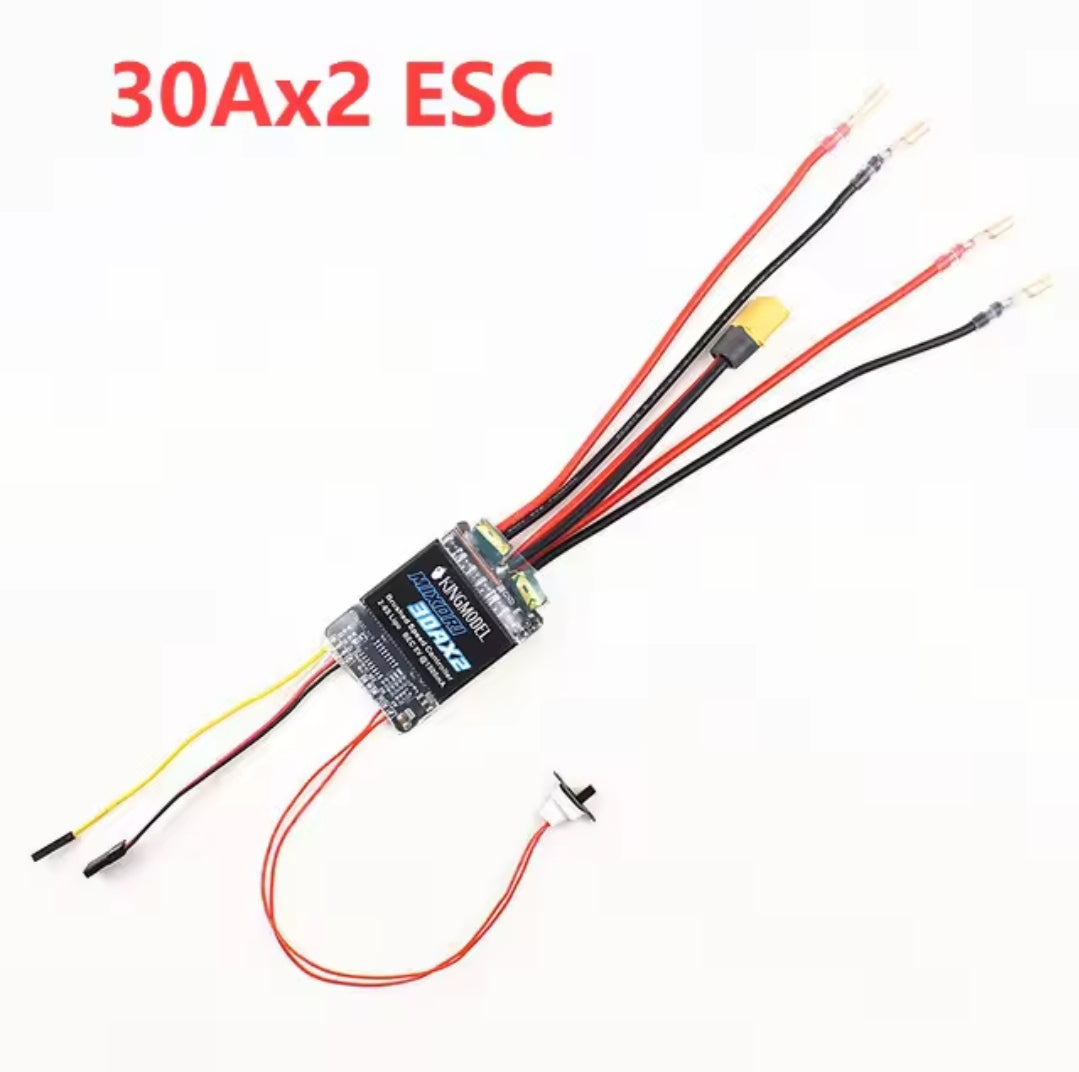 Kingmodel ,30A x2 Dual Way Geborsteld ESC