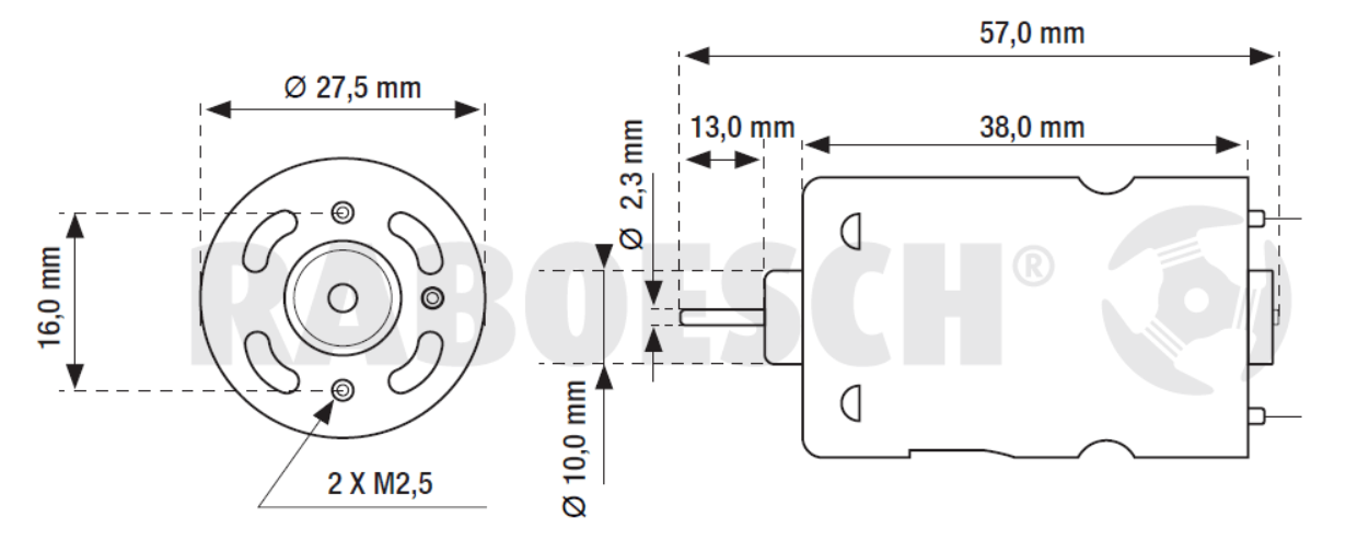 Raboesch Blue RM 410 brushed motor